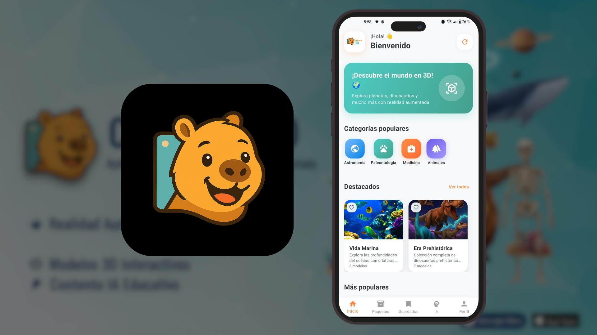 Capibara 3D - Aplicación Educativa de Realidad Aumentada